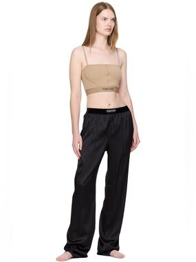 TOM FORD
Black Stretch Silk Satin Lounge Pants